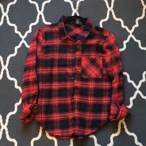 Red and Black Flannel Shirt